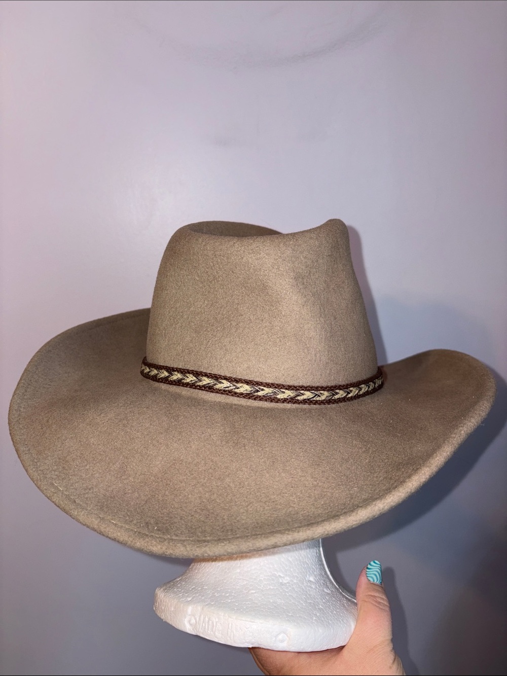 Renegade Headwear Lite Felt Wool Packable Water Repellent Western Cowboy Hat M - Picture 6 of 17